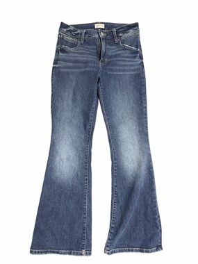 Maurices Everflex Dark Wash Flare Jeans Size 8 Mid Rise Stretch Denim Bootcut